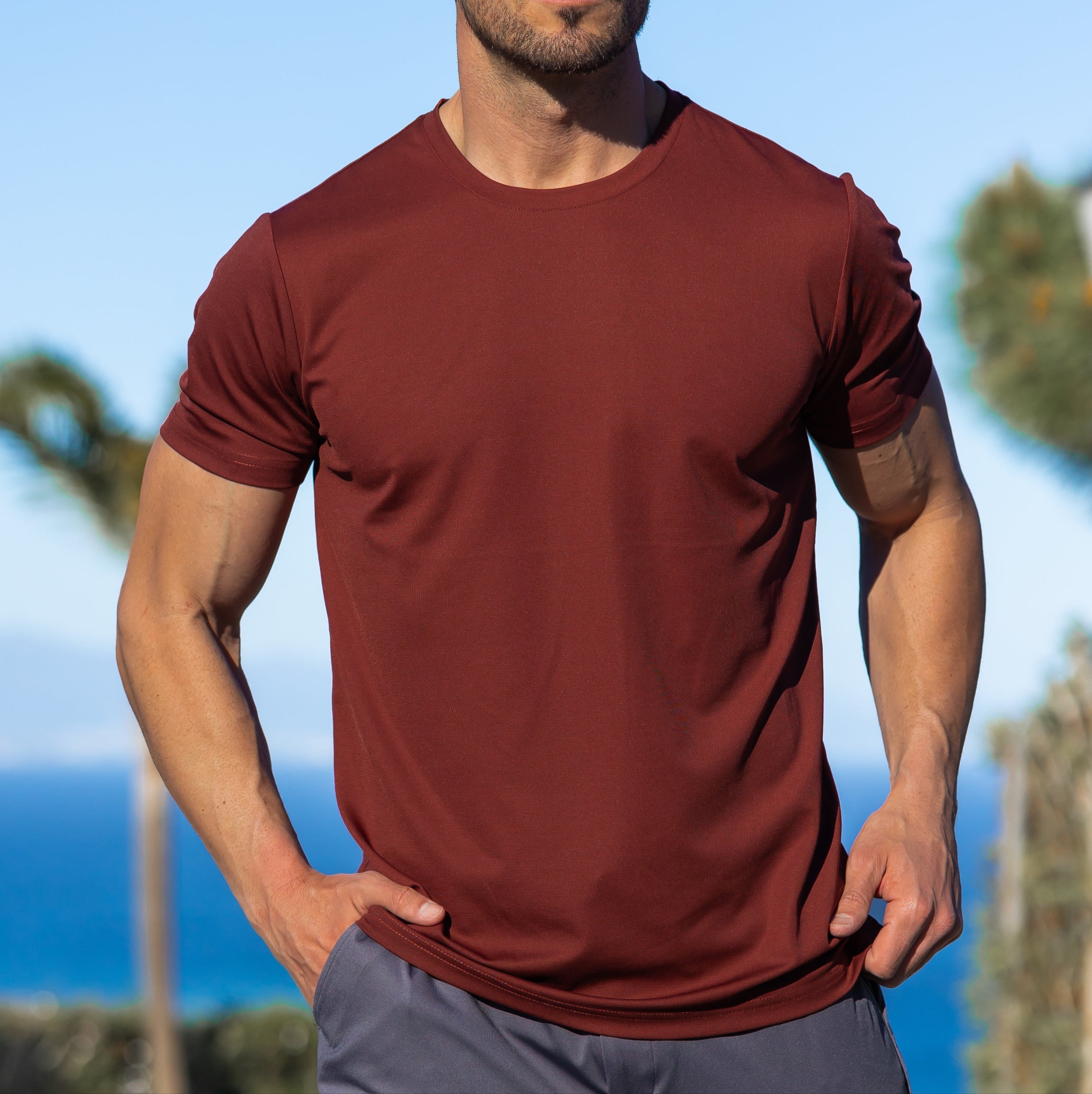 Verso Men's Crew Neck T-Shirt – Slim Fit Short Sleeve