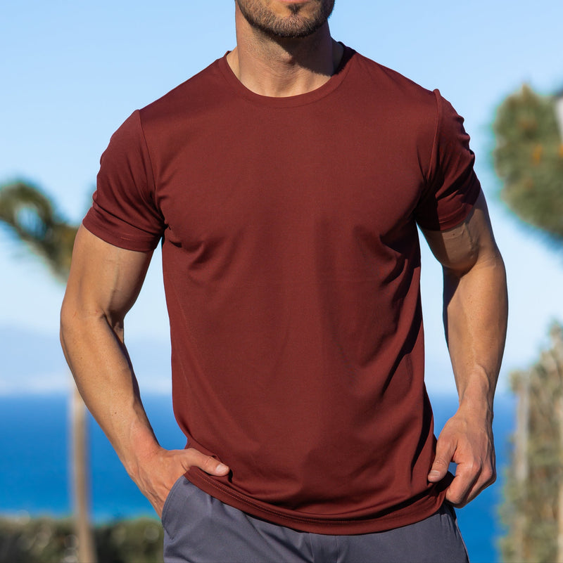 Verso Men's Crew Neck T-Shirt – Slim Fit Short Sleeve