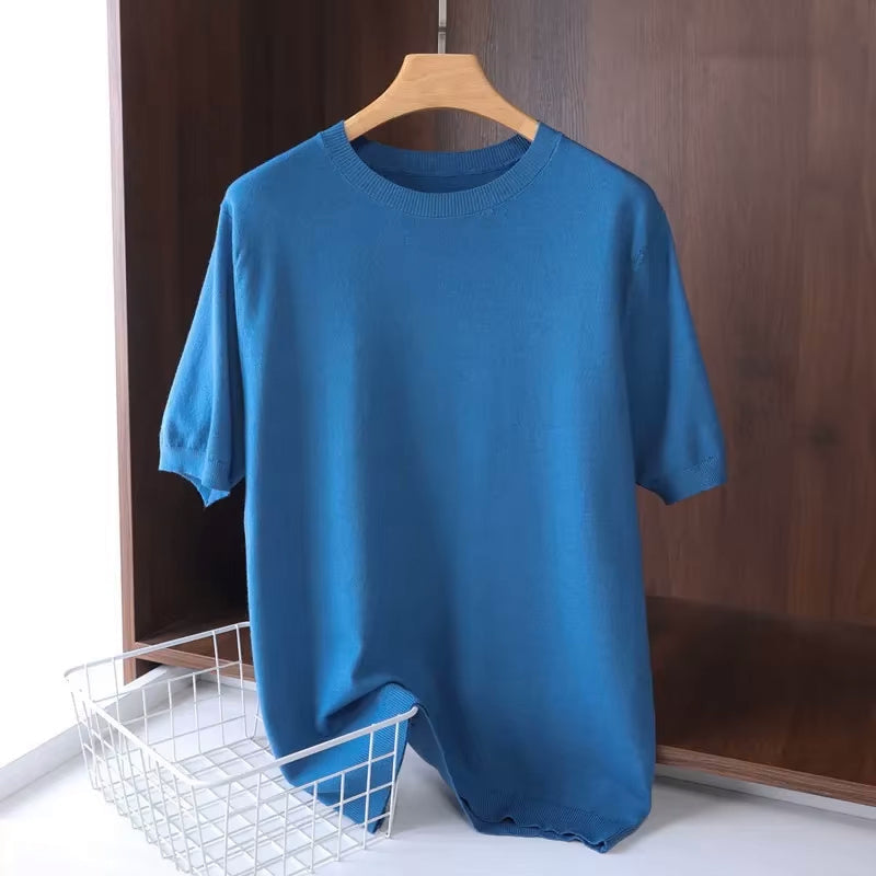 Amalfi Men's Merino Wool T-Shirt – Lightweight Short Sleeve