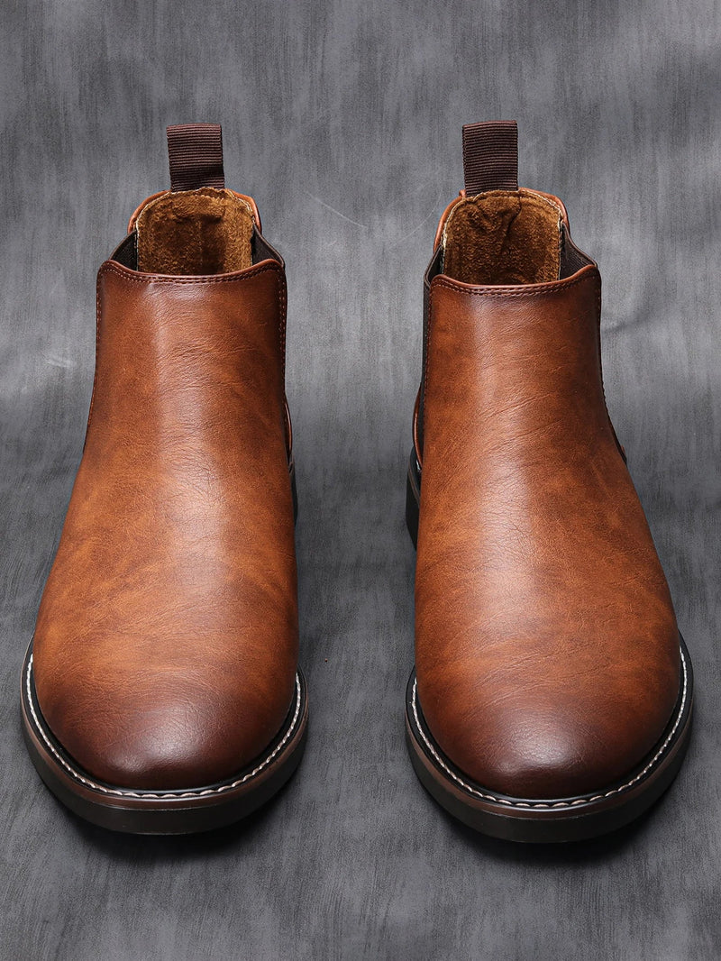 Ezzio Men's Leather Step-In Boots – Smart Casual Style