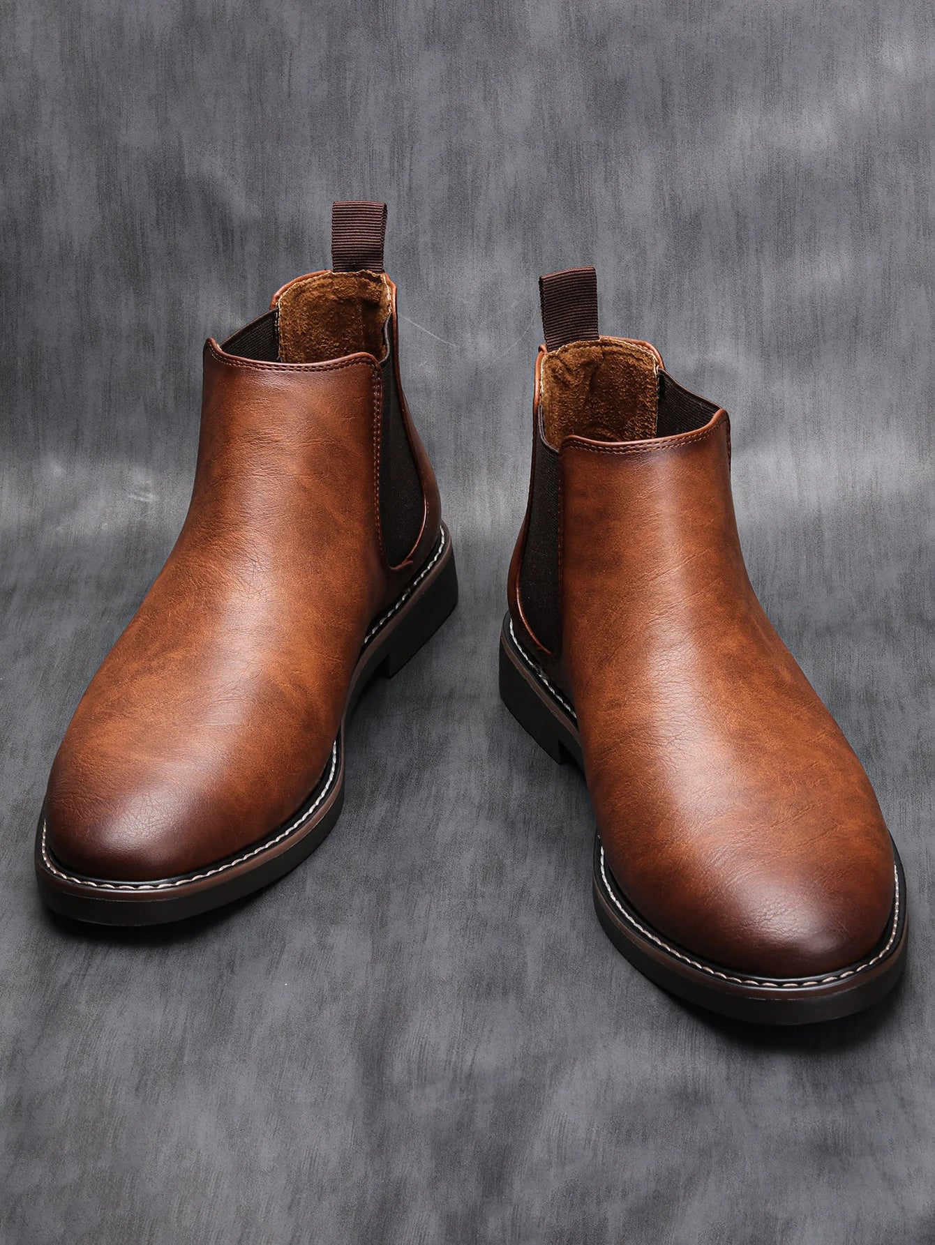 Ezzio Men's Leather Step-In Boots – Smart Casual Style