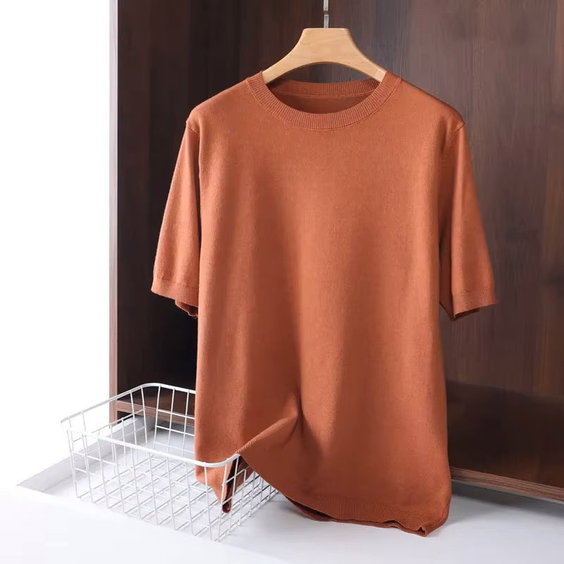 Amalfi Men's Merino Wool T-Shirt – Lightweight Short Sleeve