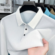 Soffice Minimale Men's Long Sleeve Polo Shirt – Slim Fit