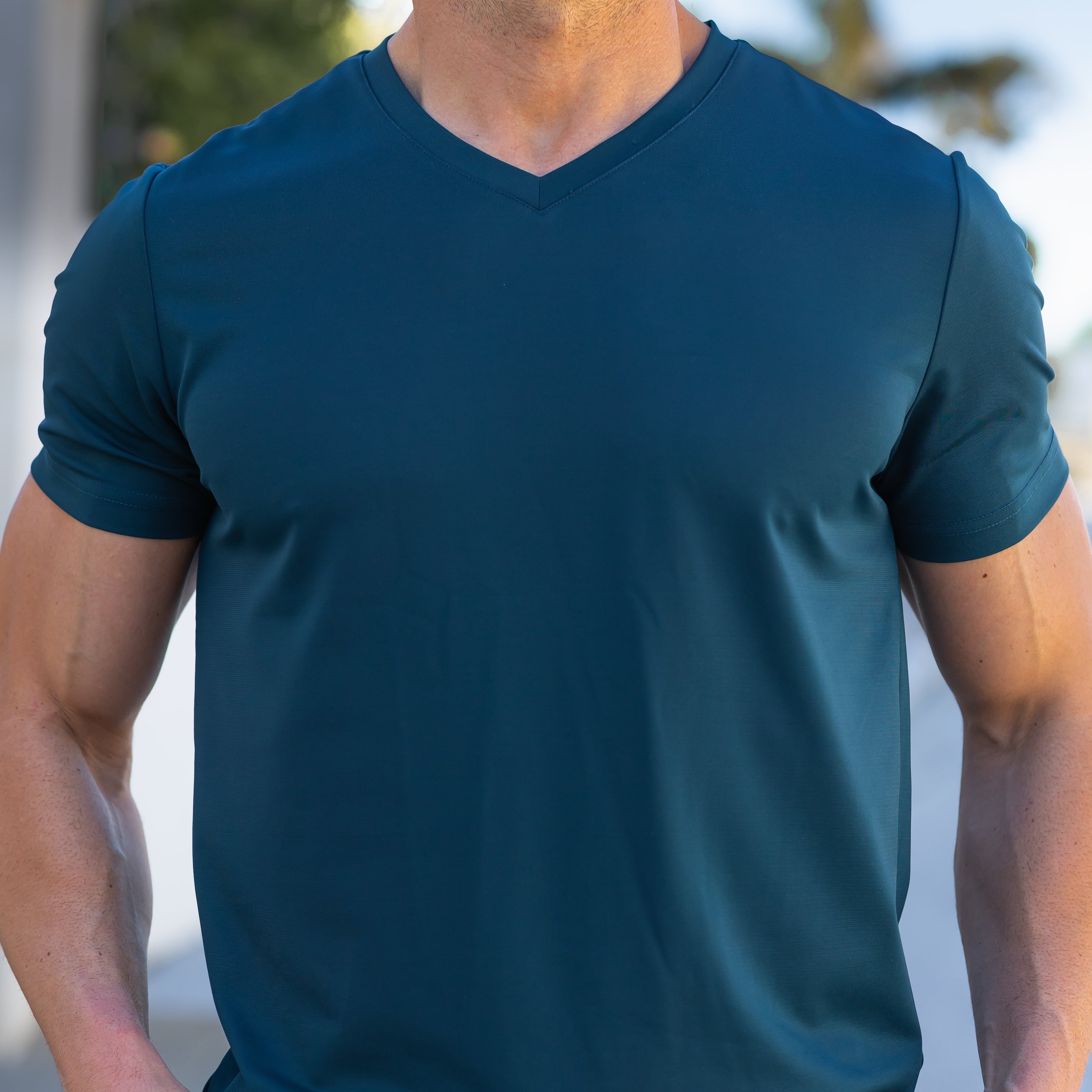 Verso Men's V-Neck T-Shirt – Slim Fit Short Sleeve