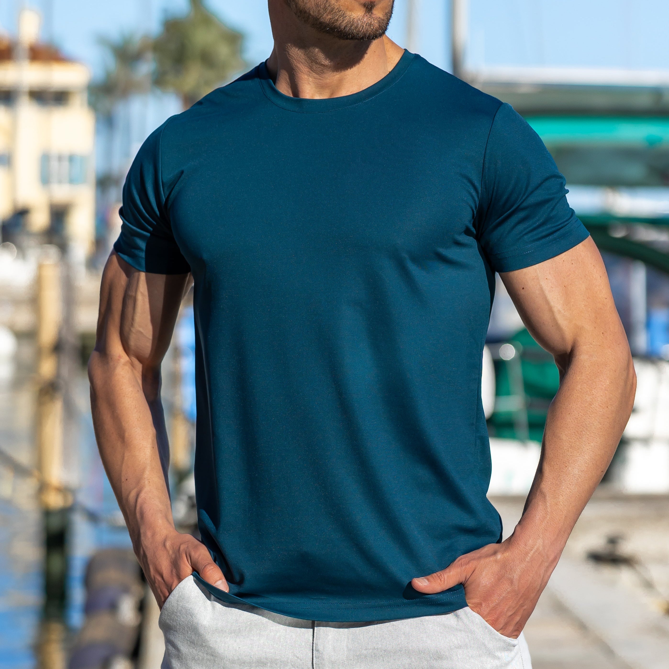 Verso Men's Crew Neck T-Shirt – Slim Fit Short Sleeve